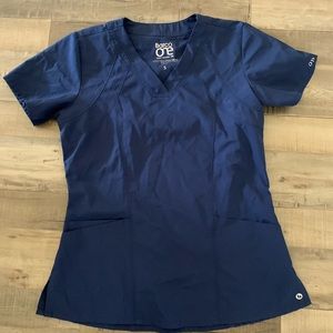 Barco One 4 pocket scrub top - small - indigo